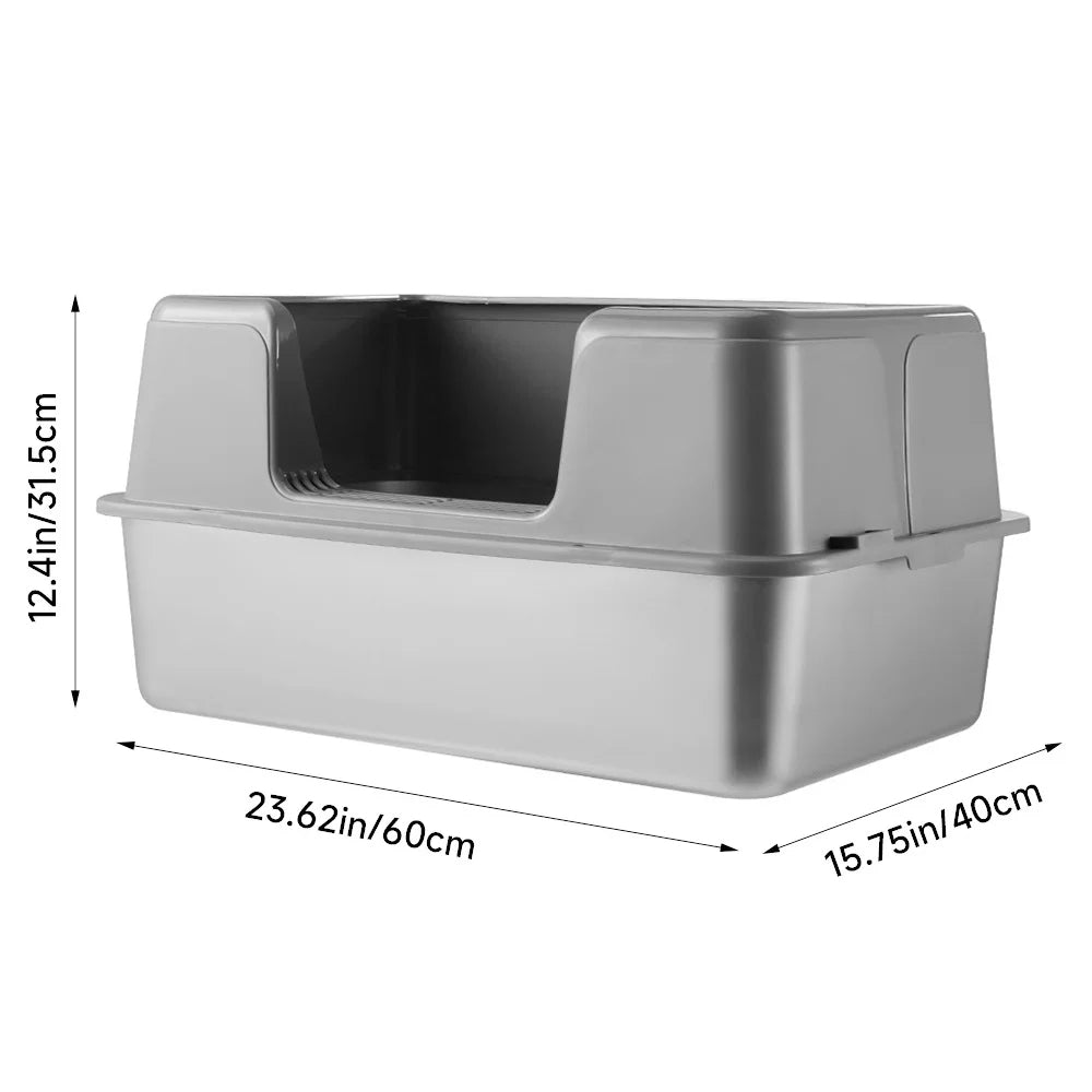 Large Covered Cat Litter Box Metal Pan Included