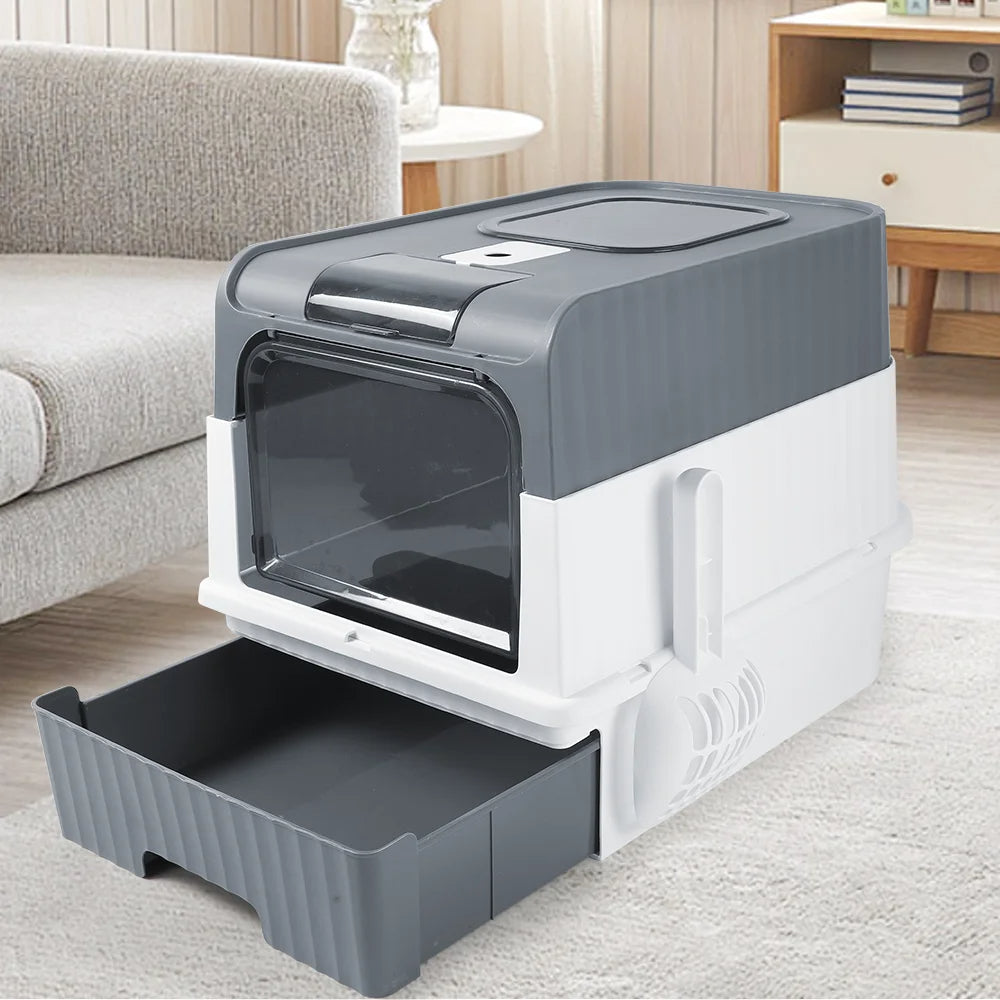 Hidden Cat Litter Box Easy Clean Tray