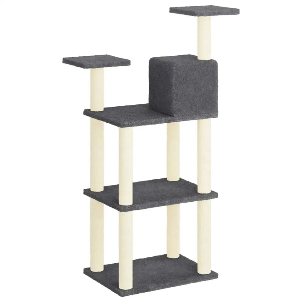 Tall Cat Tower Scratching Post with Hideout