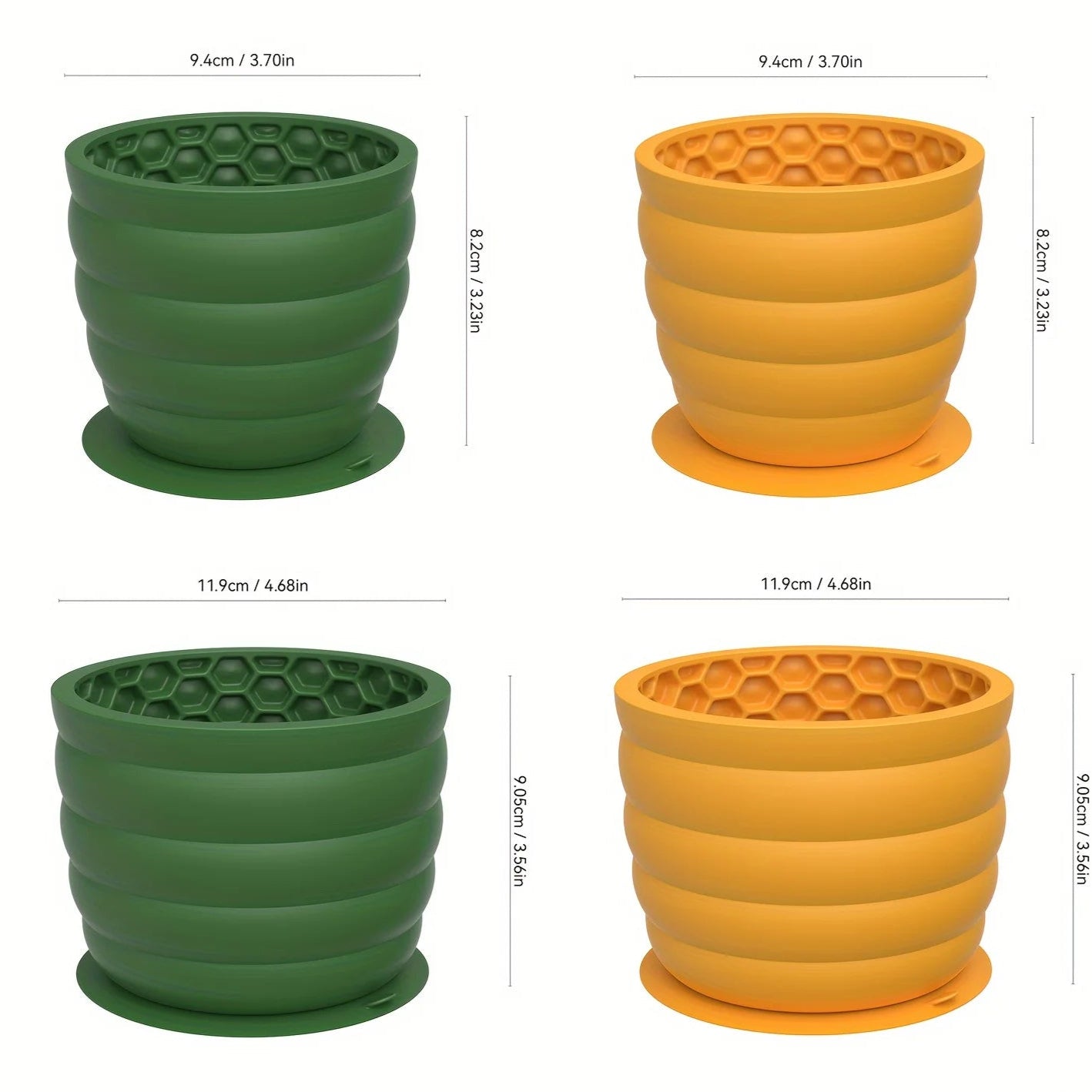 Pet Food Bowl Silicone Suction Cup Spill Proof