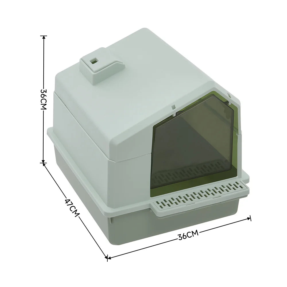 Covered Cat Litter Box Easy Clean With Scoop Included
