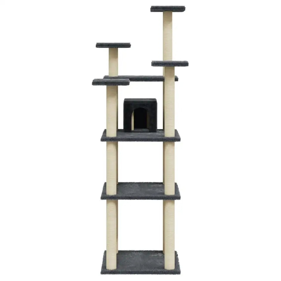 Tall Multi-Level Cat Tower with Hideaways