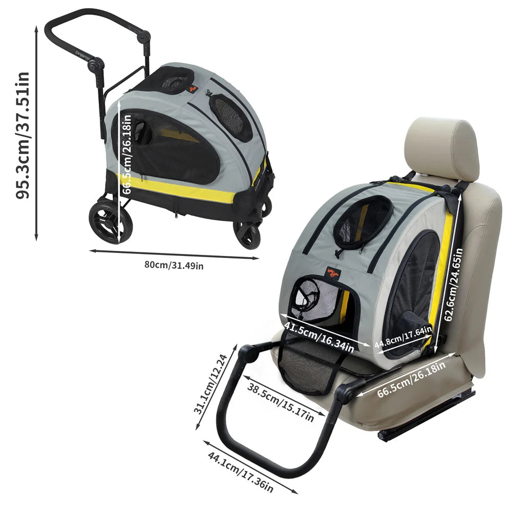 Pet Stroller Carrier Small Dogs