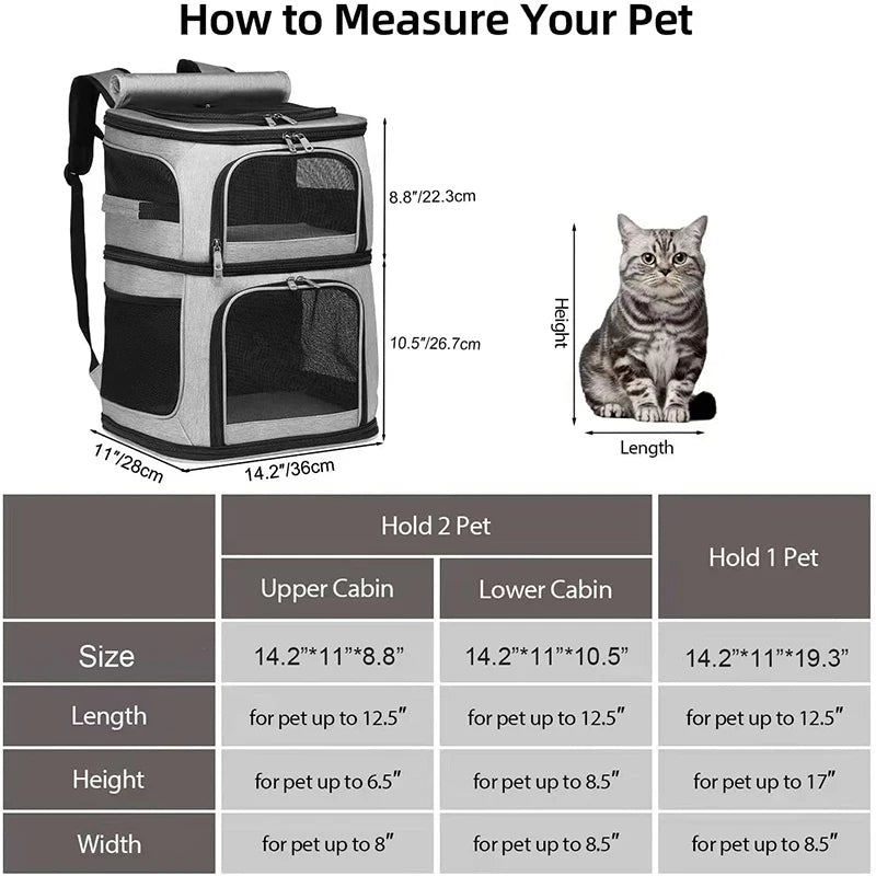 Pet Backpack Breathable For Cats Small Dogs