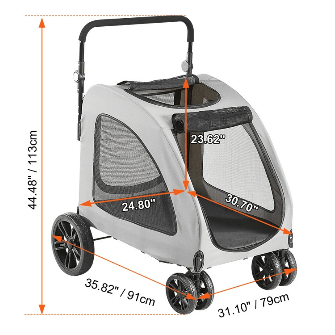 Big Dog Pet Stroller 72kg Capacity