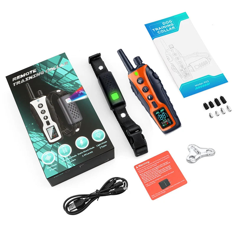 Waterproof Dog Training Collar Remote Long Range