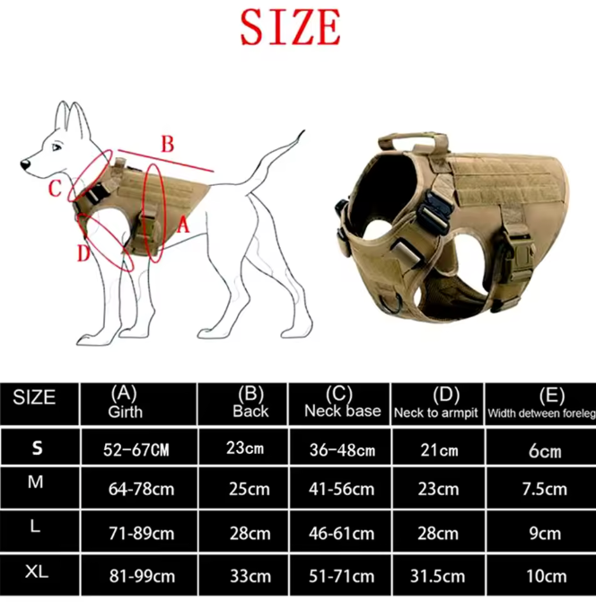 Tactical Dog Vest And Leash Set