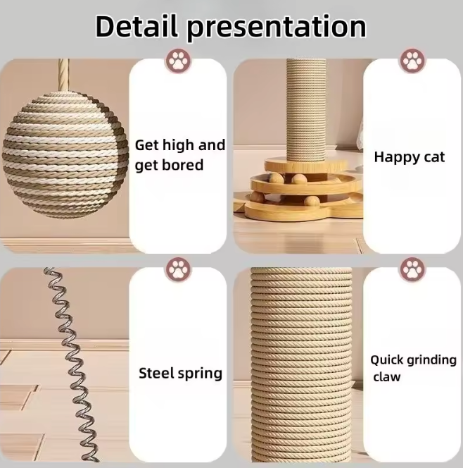 Solid Wood Cat Turntable Toy