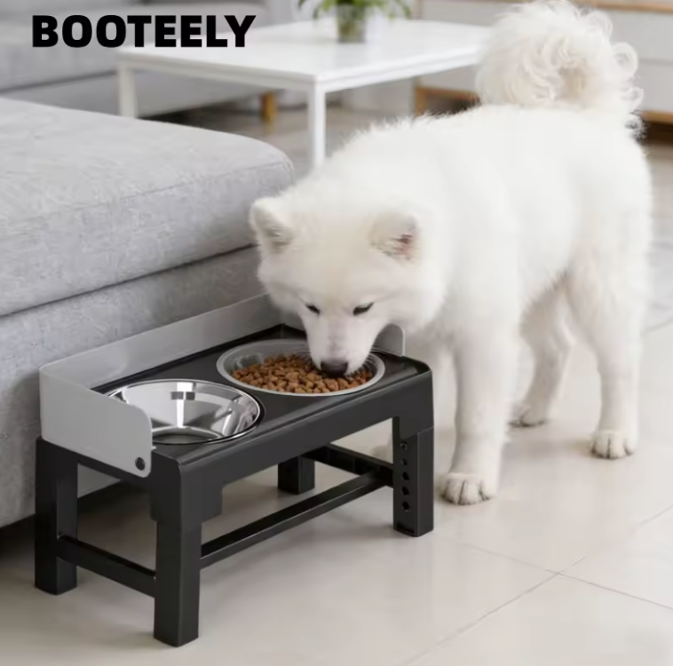 Adjustable Raised Dog Feeder Bowl Set