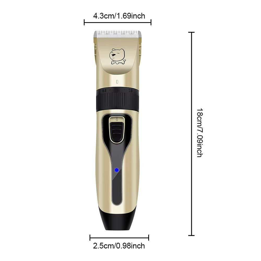 Wireless Pet Grooming Clippers 4 Size Combs Stainless Steel Blades