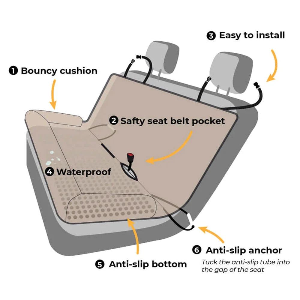 Pet Rear Car Seat Cover