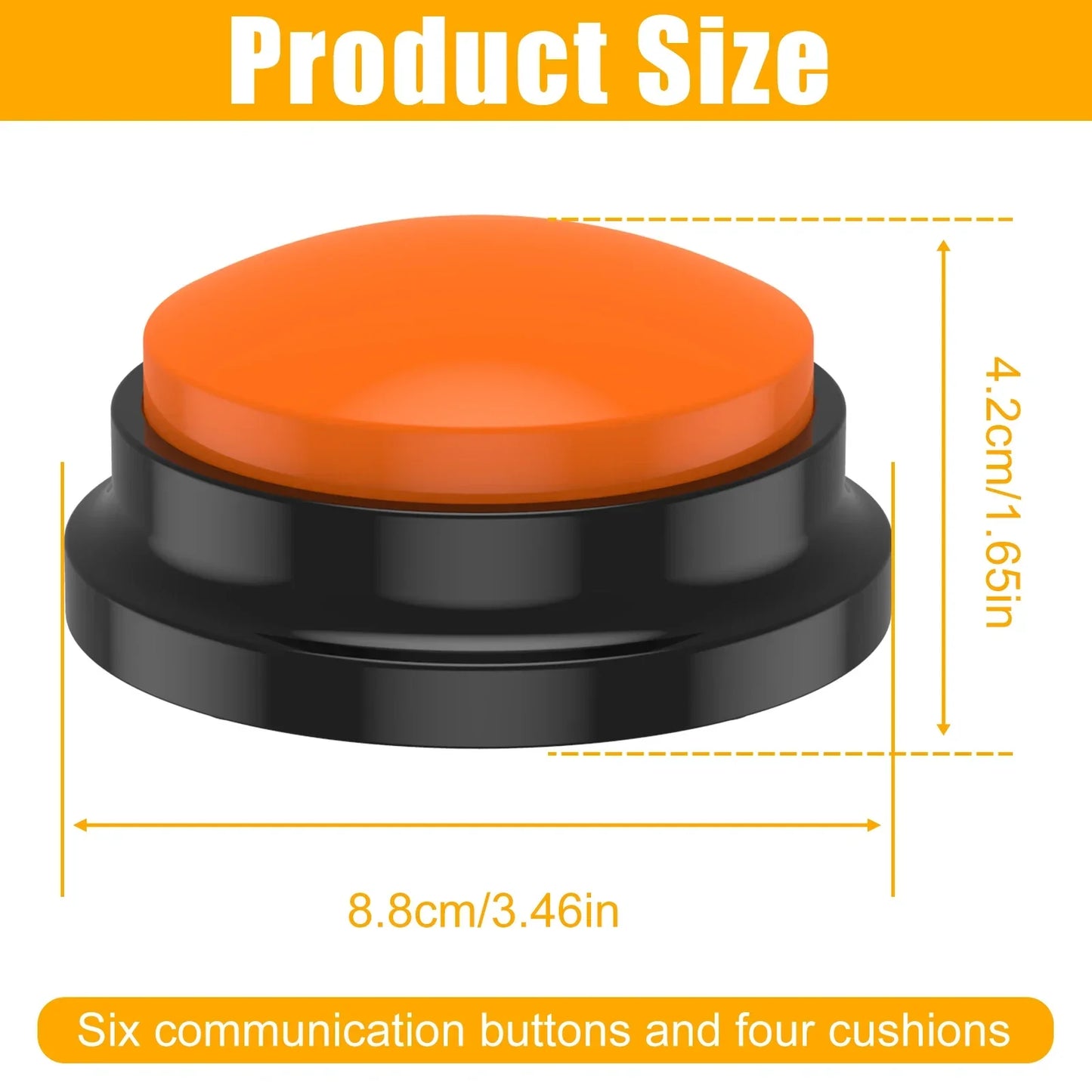 Recordable Pet Sound Buttons Set of 4 or 6