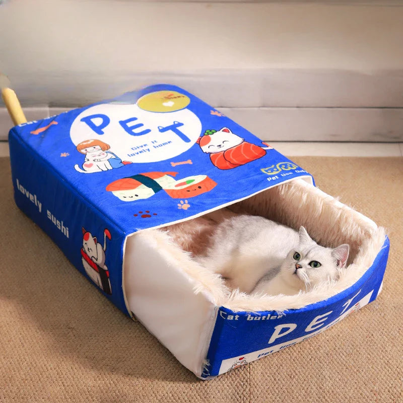 Pet Rectangular Bed Plush Cozy
