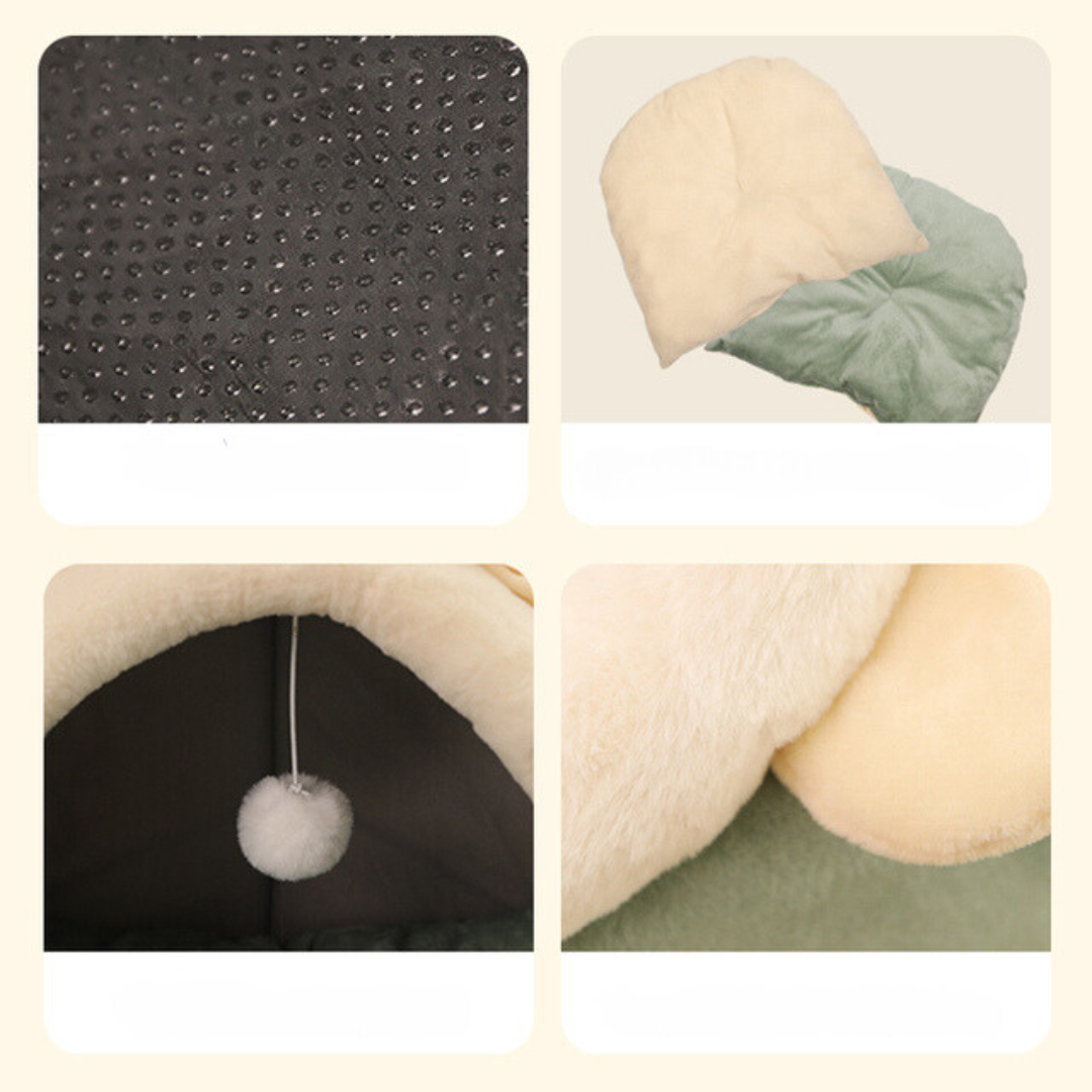 Cat Covered Sleeping Bed