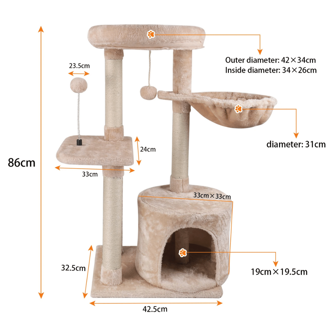 Cat Tower Soft Perch House Hammock