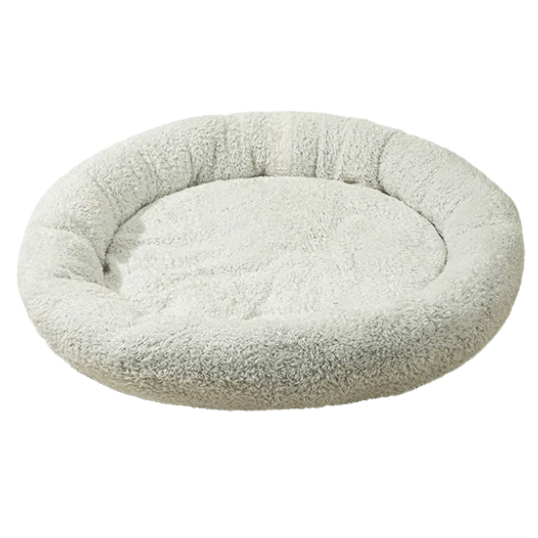 Round Plush Cat Bed Soft Cushion