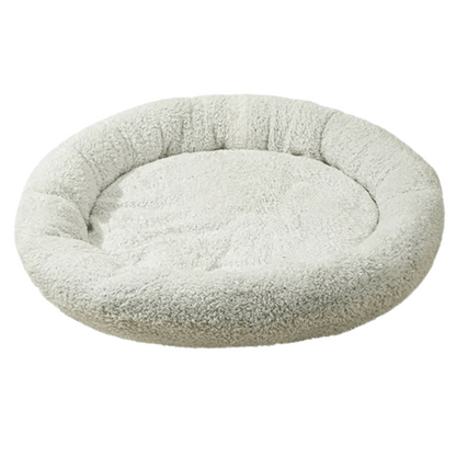 Round Plush Cat Bed Soft Cushion