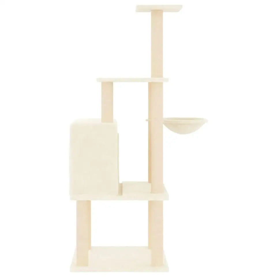 Cat Tower Cream Soft Bed Shelves Large