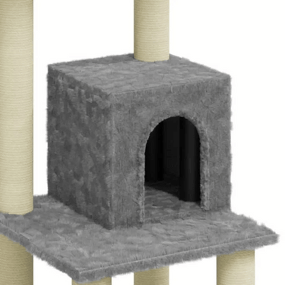 Cat Climbing Tower Tall Scratch Post with Hideaways