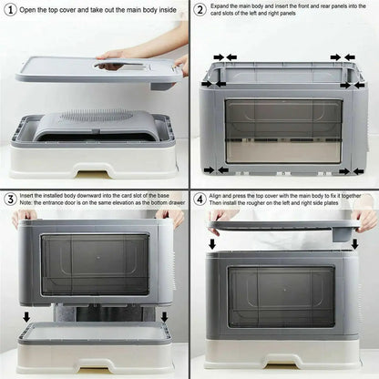 Hidden Cat Litter Box With Storage And Scoop Large