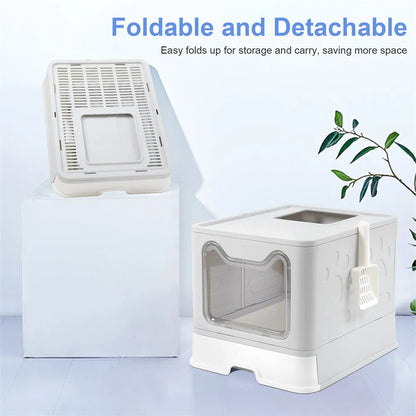 Hidden Cat Litter Box Odor Control Gray