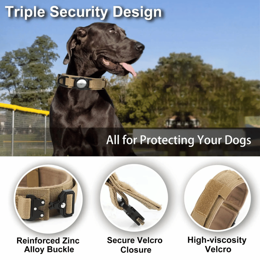 Pet AirTag Collar And Leash Set Durable Outdoor