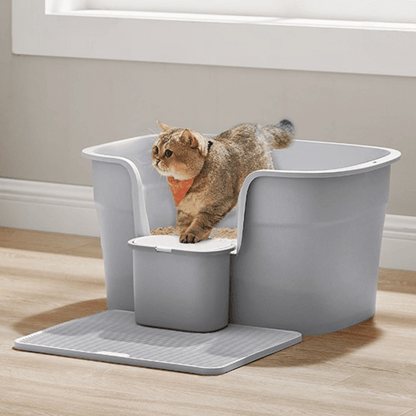 Large Covered Cat Litter Box Easy Clean with Scoop