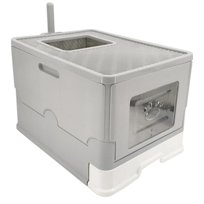 Dual Entry Hidden Cat Litter Box Easy Clean Tray - Pupporia