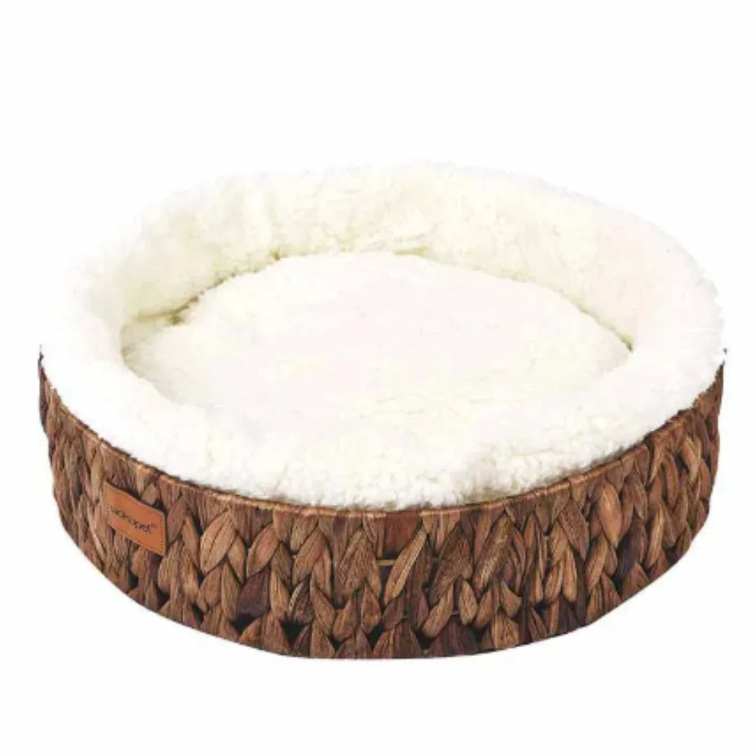 WillowDream Wicker Cat Bed Natural Fiber