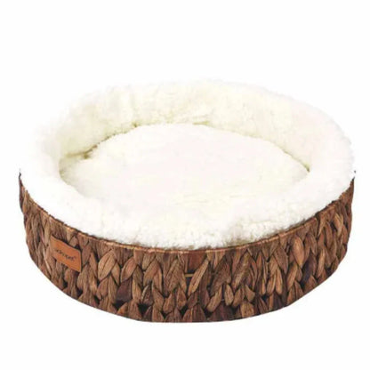 WillowDream Wicker Cat Bed Natural Fiber
