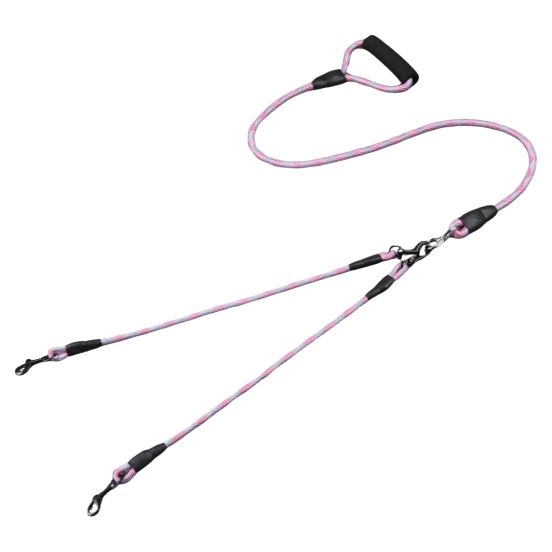Dual Dog Leash Tangle Swivel Comfort Grip