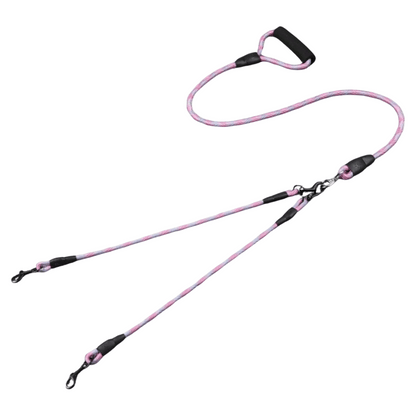 Dual Dog Leash Tangle Swivel Comfort Grip