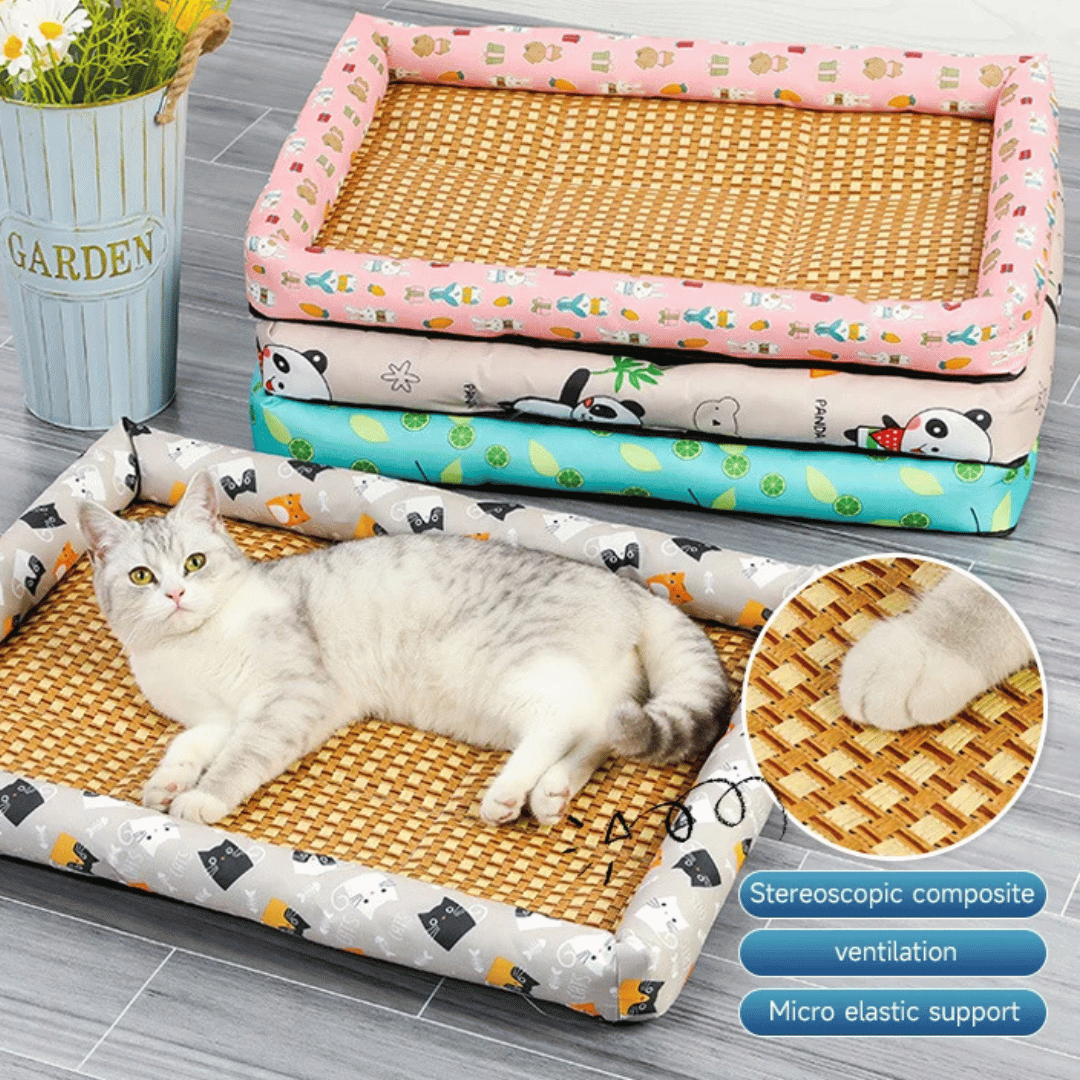 Wicker Pet Bed for Dogs and Cats Comfortable