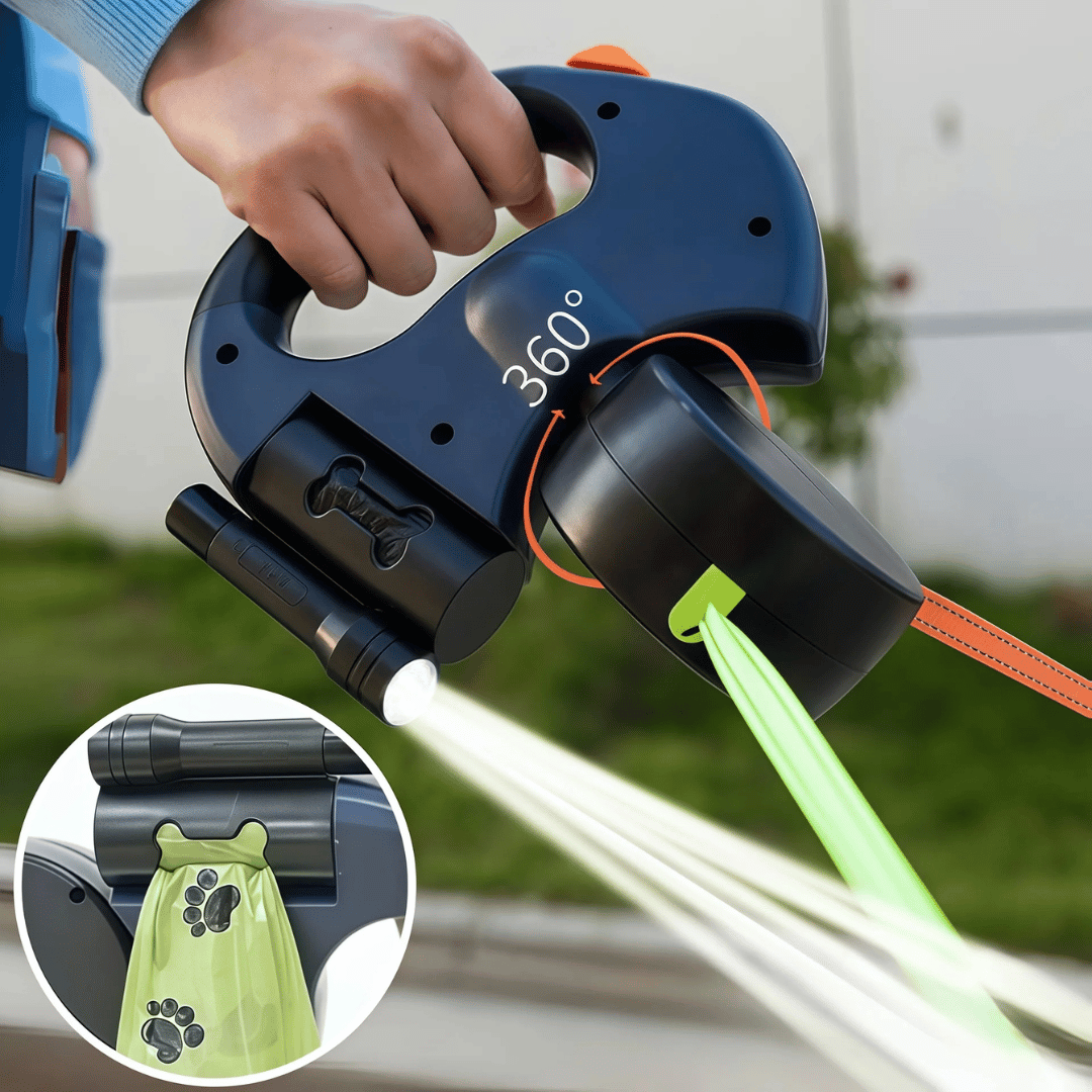 Adjustable Pet Leash Tangle with Light Clip