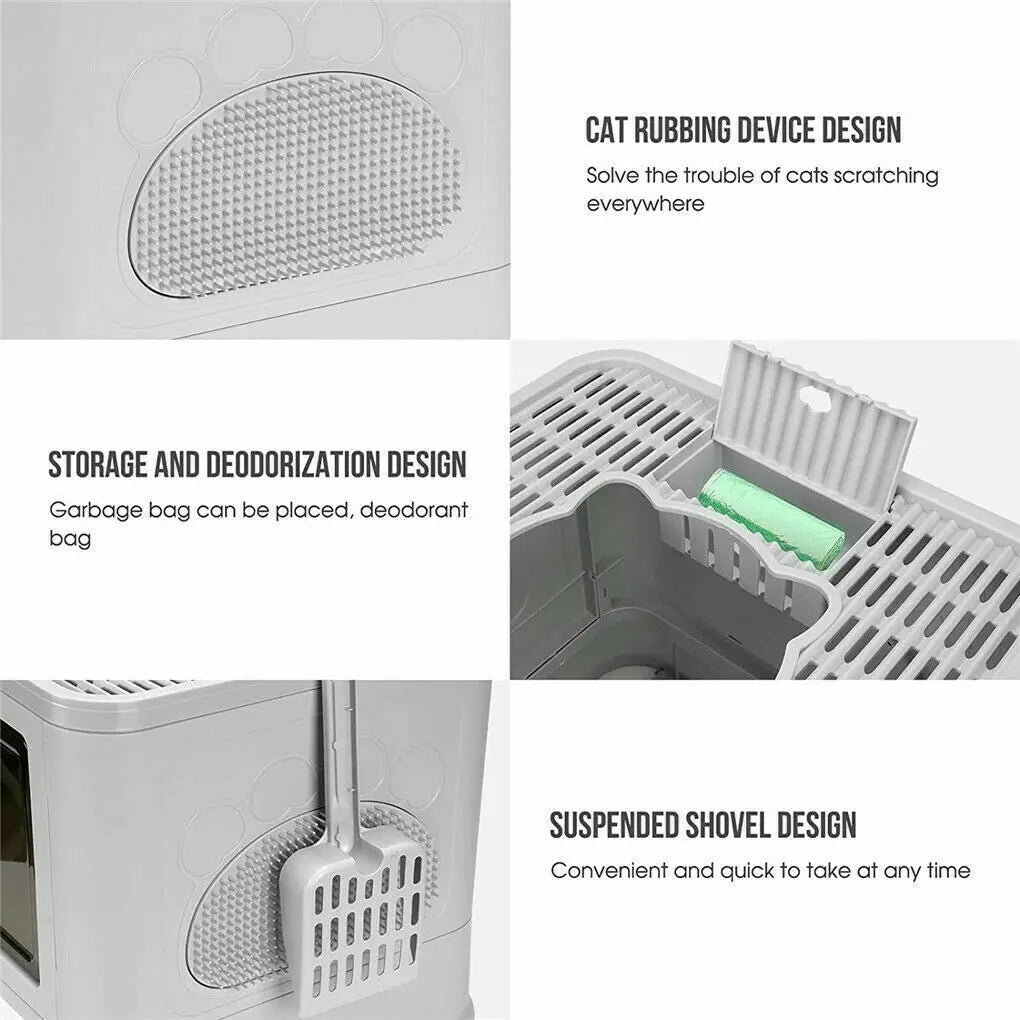 Hidden Cat Litter Box With Storage And Scoop Large
