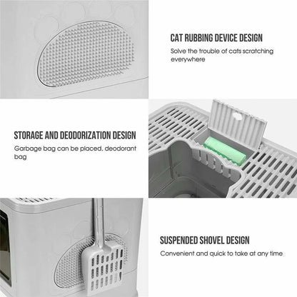 Hidden Cat Litter Box With Storage And Scoop Large