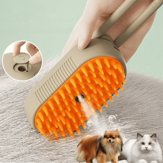 Pet Grooming Brush With Detangling Spray For Massage - Pupporia