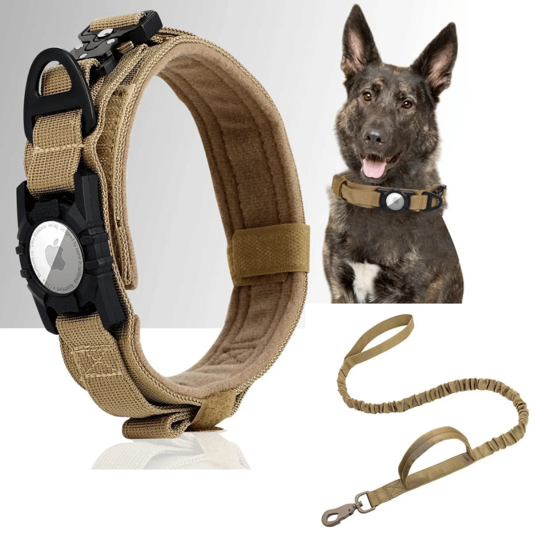 Pet AirTag Collar And Leash Set Durable Outdoor