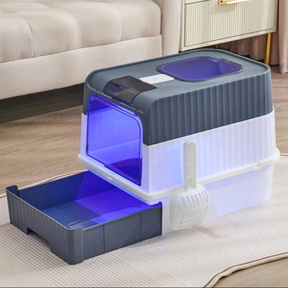 Cat Litter Box Odor Control Easy Clean Tray - Pupporia