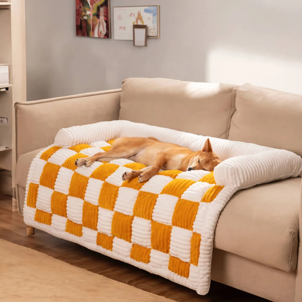 Pet Sofa Cover Soft Plush Small Pet Pillow Included