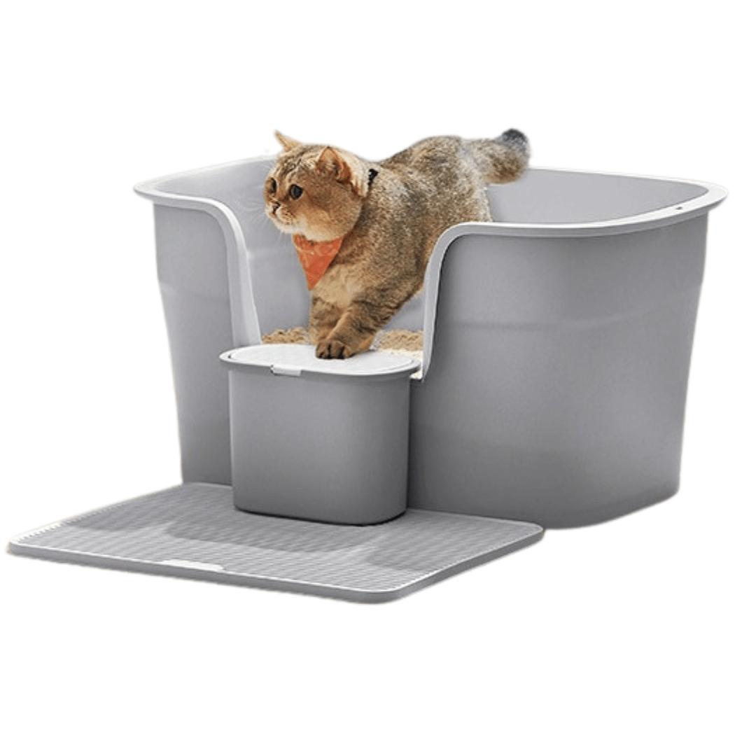Large Covered Cat Litter Box Easy Clean with Scoop