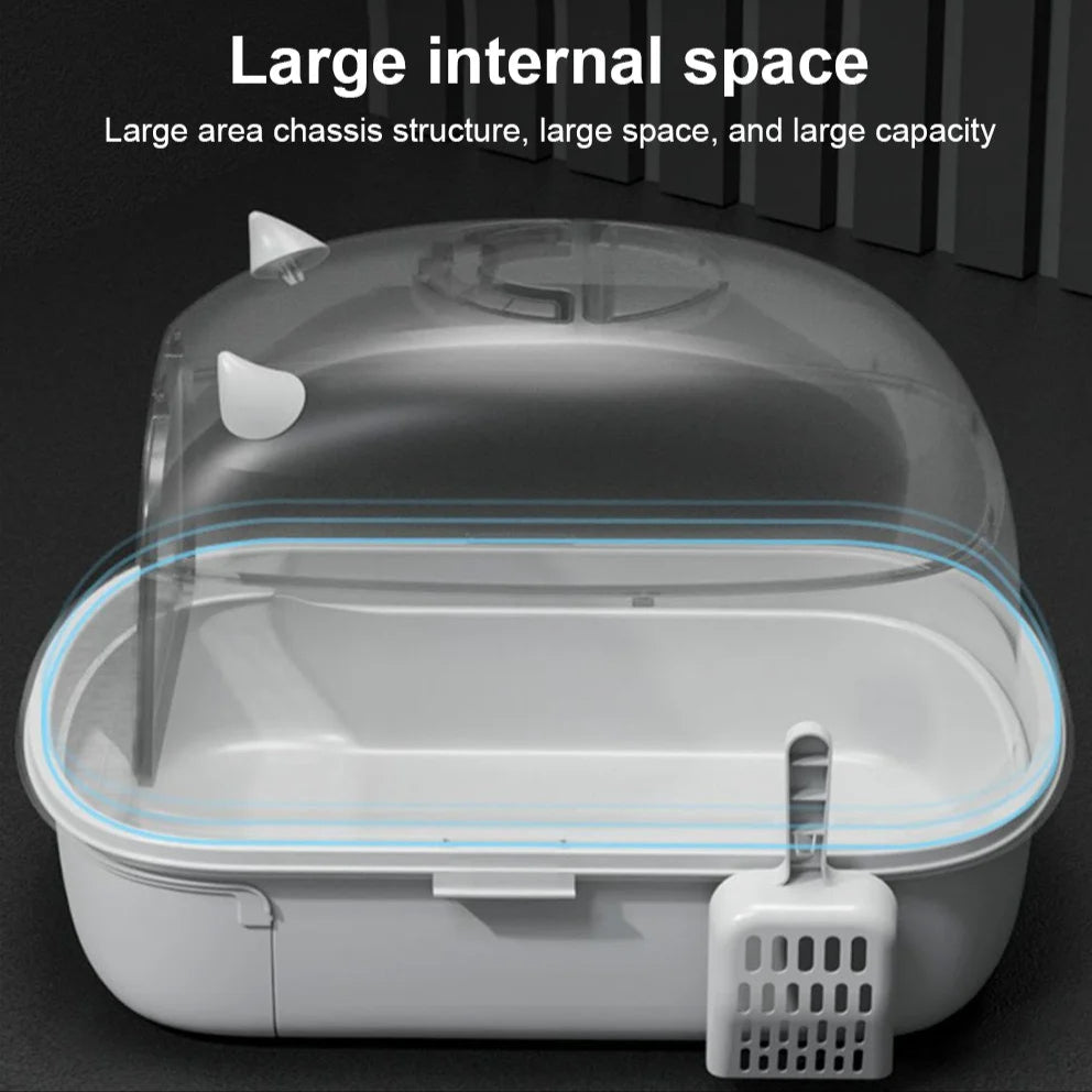 Cat Litter Box Sliding Door Easy Clean