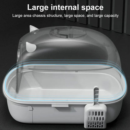 Cat Litter Box Sliding Door Easy Clean