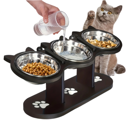 Adjustable Pet Food Bowl 15° Tilted - Pupporia