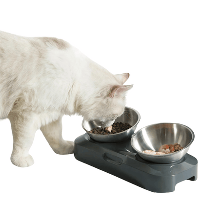 Adjustable Pet Feeder Stainless Steel Food Bowls