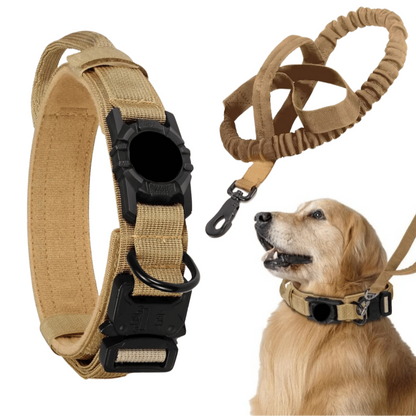 Pet AirTag Collar And Leash Set Durable Outdoor