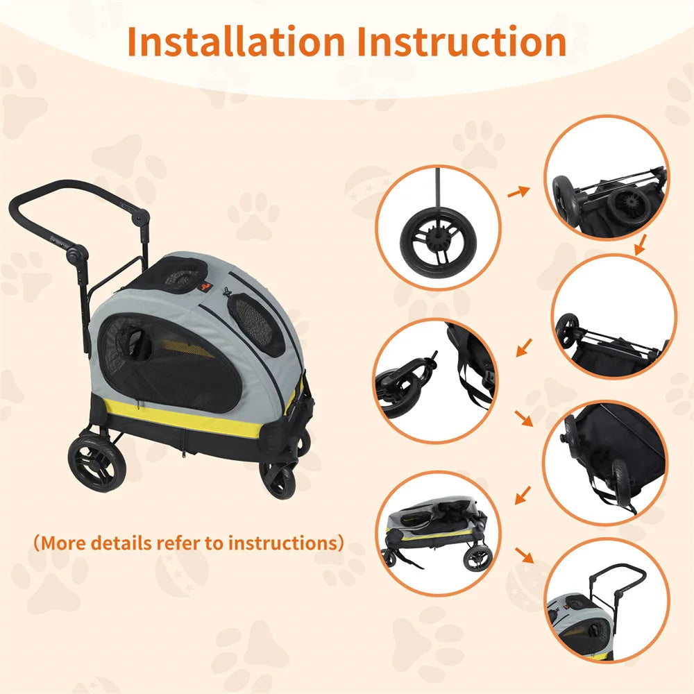 Pet Stroller Carrier Small Dogs