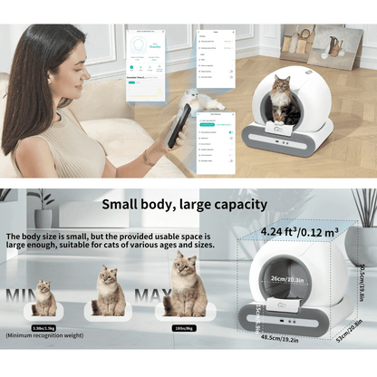 Self Cleaning Cat Litter Box WiFi App Controlled