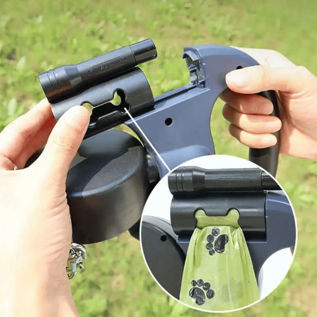 Adjustable Pet Leash Tangle with Light Clip