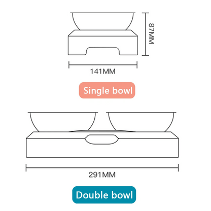Adjustable Pet Feeder Stainless Steel Food Bowls